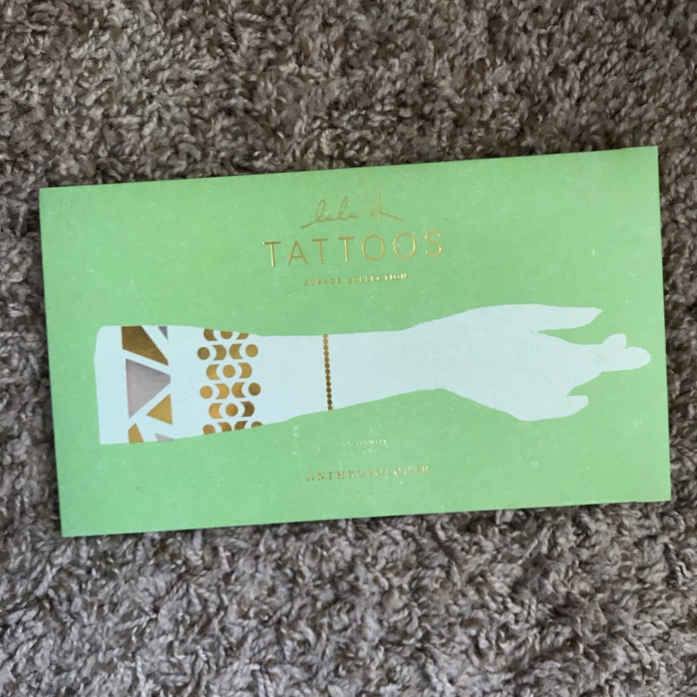 NEW Anthropologie metallic tatoos